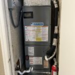 Daikin air handler installed in a closet by Americool Comfort in the Bay Area